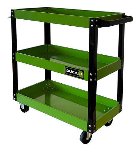 CARRO 3 BANDEJAS-ACERO-DUCA-706x350x665-4 RUEDAS DE 75MM-