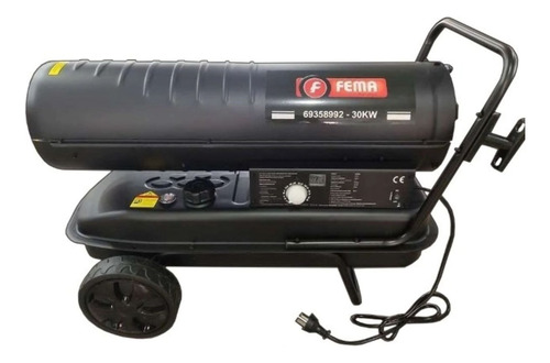 CALEFACTOR Kerosen/Diessel-C/Turbina Aire-30 KW-BTU:102 btu/h-25720 CAL/H-Cobertura 600m³    220V-50HZ -  Potencia: 30 KW
Combustible: Kerosen/Diésel
Capacidad de Tanque: 38 Litros
Consumo: 2.9 Litros/ hora
Área Max de cobertura: 600 m³
Dimensiones: 88*49*58 cm
Preso Neto/Bruto: 20/23.1 Kg
Termostato
ROTECTOR TERMICO