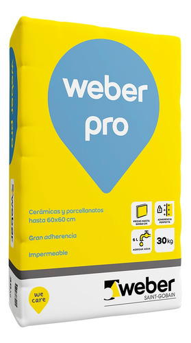 [FEW1000060] PEGAM. PRO C/LIGANTES MIX 30 kg GRIS-CERAMICO Y PORCELANATO(hasta 60x60) WEBER