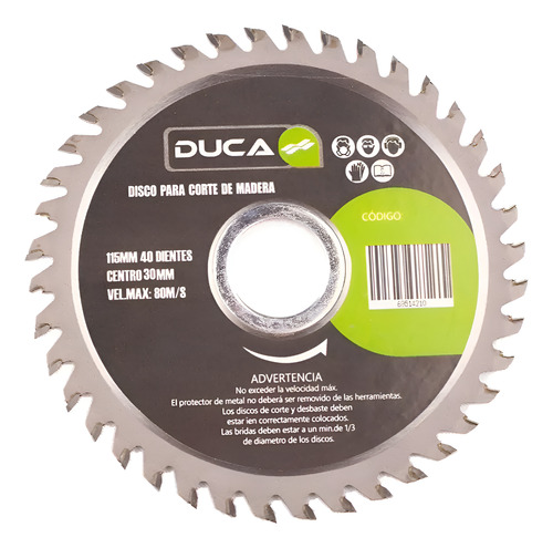 DISCO P/MADERA 115 x 22,23MM-40 DIENTES