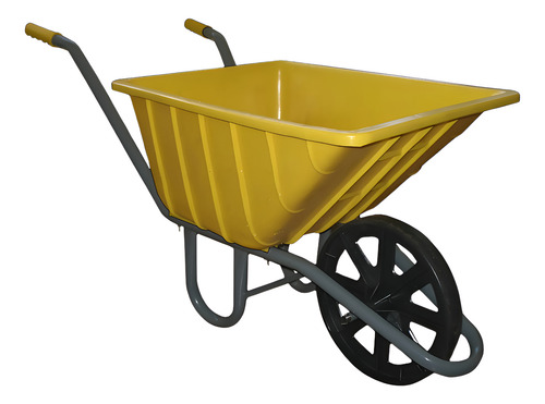 CARRETILLA PLASTICA -75 LT.CHASIS CANO-P/CONTRUCC. X UNIDAD    RUEDAS MASISAS BANDEJA 56X76X31 CM Y MANIJA LARGO 140CM