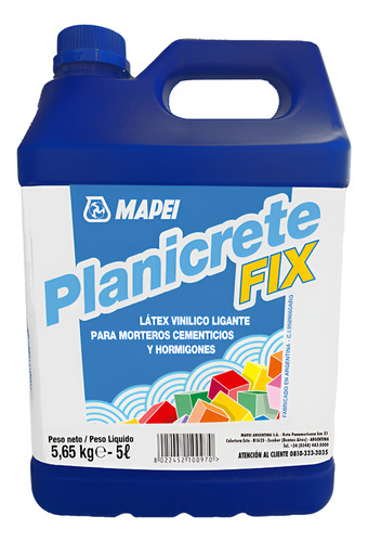 ADITIVO MAPEI PLANICRETE FIX LATEX VINILICO REVEST.CEMENT.5LT