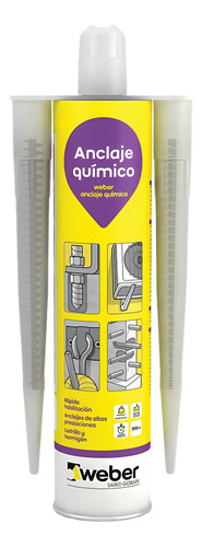 ANCLAJE QUIMICO  x 300ml RESINA POLIESTER S/ESTIRENO (caja 6 uni)  gris