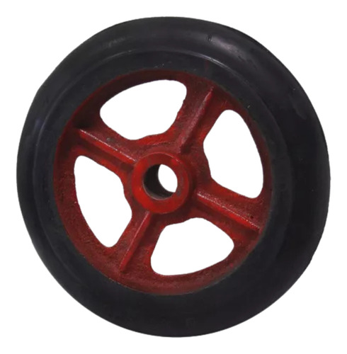 RUEDA 150MM-ACERO GOMA-CENTRO-D.16MM