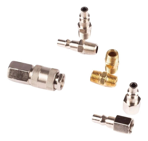 ACOPLE RAPIDO KIT 7 PZ-P/COMPRESOR Y ETC.    2-UNION DOBLE1/4"GAS-4 RACORDS CONECTOR ACOPLE ROSCA 1/4"GAS-1 ACOPLE RAPICO ROSCA HEMBRA 1/4"GAS,