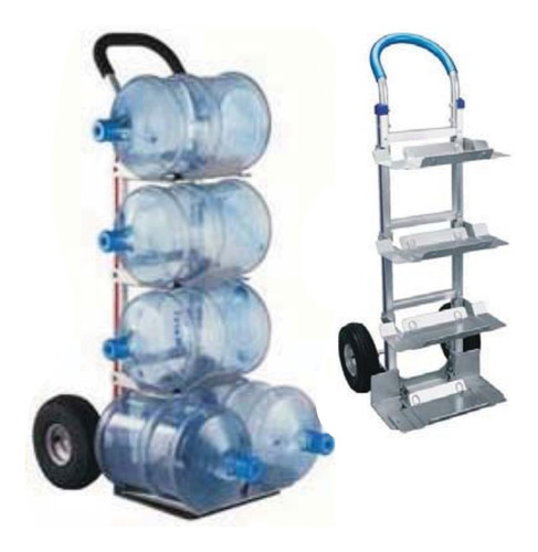 CARRETILLA PLEGABLE 4 BIDONES-200KG-ALUM-    47X51X159