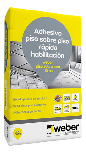 PEGAM. PISO SOBRE PISO 12hs -30 kg gris-FRAGUE RAPIDO