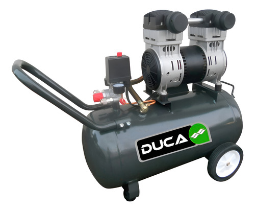 COMPRESOR DUCA SILEN 2 HPX50LT.220V.-CARTER SECO-150L/M    CON RUEDAS-2 MANOMETROS --2-SALIDA CON ACOPLE RAPIDO-
196L/M- 8BAR/116PSI-69 DECIBELES-200 L/M