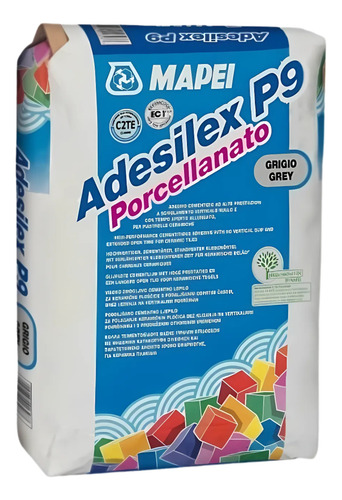 ADHESIVO MAPEI ADESILEX P9 PORCELANATAO GRIS 25 KG C2TE-LOZA RADIANTE