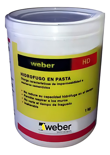 HIDROFUGO HD EN PASTA 1 kg BLANCO-WEBER