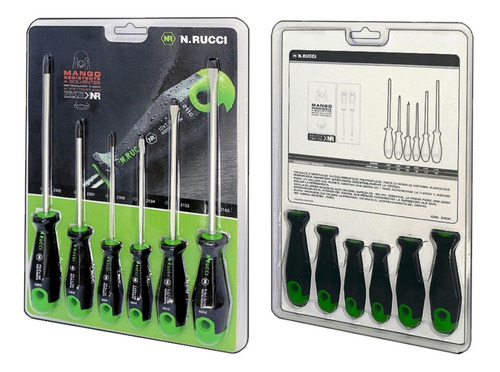 DESTORN.RUCCI JUEGO X 6 unidades - BLISTER    2104X100+2155X125+2165X150+2300X100+2301X100+2302X150