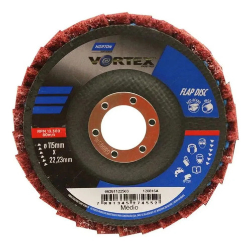 [FE66261122425] DISCO FIBRA AVOS VORTEX  Medio 115 x 22