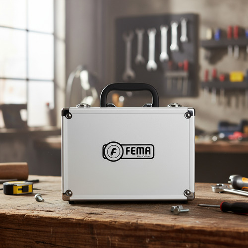 [FE69354195] MALETIN ALUMINIO FEMA 30 x 22 x 9 Cm.