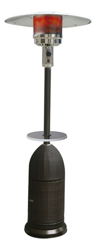 [FE69358972] Calefactor A Gas Exterior Ratan Con Mesa Negro