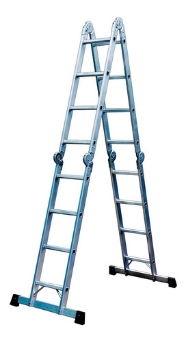 ESCALERA MULTIFUNCION 4X4 - 440CM.- C/BANDEJA    Código: 69501014
Descripción: Escalera Multifuncion    
Material: Aluminio    
Peldaños: 4 x 4 Peldaños    
Altura: 340 cm
Capacidad: 150 Kg    
Observaciones: Con Bandeja
IVA: 21,00