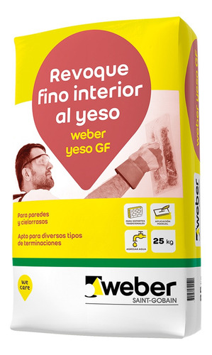 [FEW1001070] REVOQUE FINO AL YESO GF Werber 25 kg gris