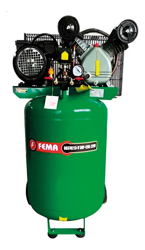 Compresor de aire Fema 120 Litros 3Hp a Correa Vertical 380V Trifásica