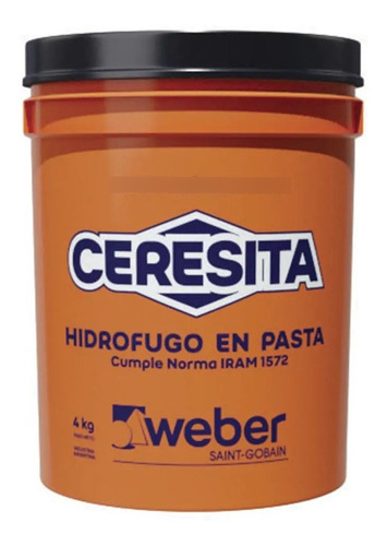 CERESITA HIDROFUGO INORGANICO+ORGANICO 4 kg blanco