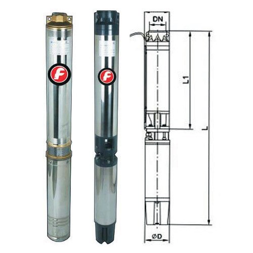ELECTROBO. FEMA SUMERGIBLE 6SR30/7-10HP-10,8KVA-380V. 6"