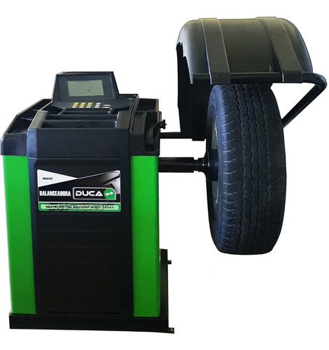 BALANCEADORA DE CUBIERTA DUCA-0,37KW-220 V.-10 TIPOS    VELOCIDAD BALANCEO 200RPM-EXACTITUD 1GM-MEDICION 8S.-
MAXIMA CARGA 65 KG.HASTA LLANTA 24" ANCHO 20"-CONO Tr16-NIVEL SONORO 70dB