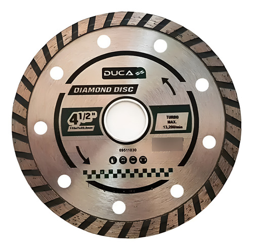 DISCO DIAMANTADO 115 x 22,23MM CORTE HUMEDO Y SECO