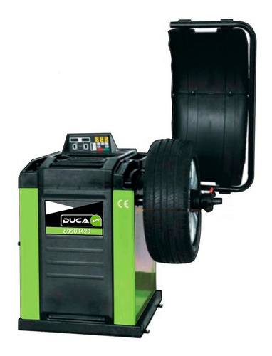 BALANCEADORA DE CUBIERTA DUCA-0,37KW-220 V.-5 TIPÒS    VELOCIDAD BALANCEO 200RPM-EXACTITUD 1GM-MEDICION 8S.-
MAXIMA CARGA 65 KG.HASTA LLANTA 24" ANCHO 20"-CONO Tr16-NIVEL SONORO 70dB-BALANCE A 5 TIPOS