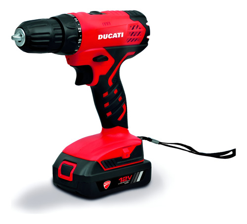 TALADRO DUCATI - A BATERIA  12V.- 1,3Ah-MANDRIL 10MM -SIN CARBONES    VELOCIDAD VARIABLE 0--400/1500 RPM-TORQUE 23 N.M.-RANGO TORQUE 1-21--