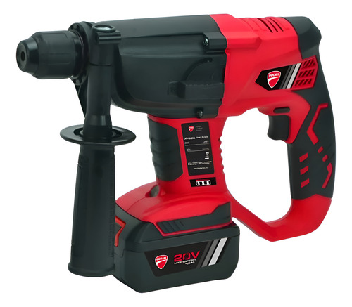 TALADRO/MARTILLO DUCATI - A BATERIA  20V.- 4 Ah-MANDRIL 13MM -SIN CARBONES    VELOCIDAD VARIABLE 0--950 RPM-IMPACTOS 1/4700- ENERGIA DE IMPACTO 2,0 J , EN MADERA HASTA 38 MM.