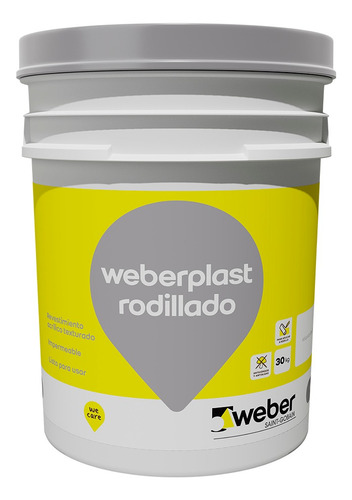 REVESTIMIENTO WEBERPLAST RIDILLADO REVEST. APL. A RODILLO 30 kg