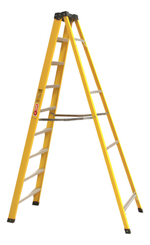 ESCALERA FIBERGLASS - 9 PELDANOS-235 CM     - CAPACIDAD 150