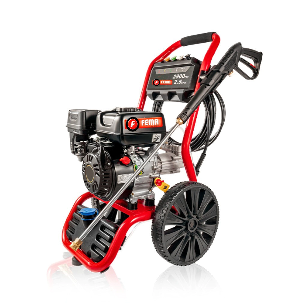 Hidrolavadora fema 200 bar 2900 psi 9,5 L/m motor 7 hp 5,2 kw 4tt