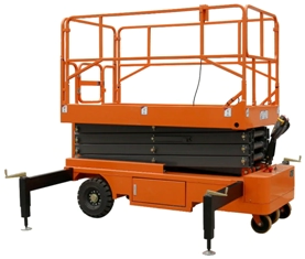 PLATAFORMA TIJERA ELECTRICA 500 KG ALTURA 12 MT-RUEDA MOTRIZ y DIERCTRIZ