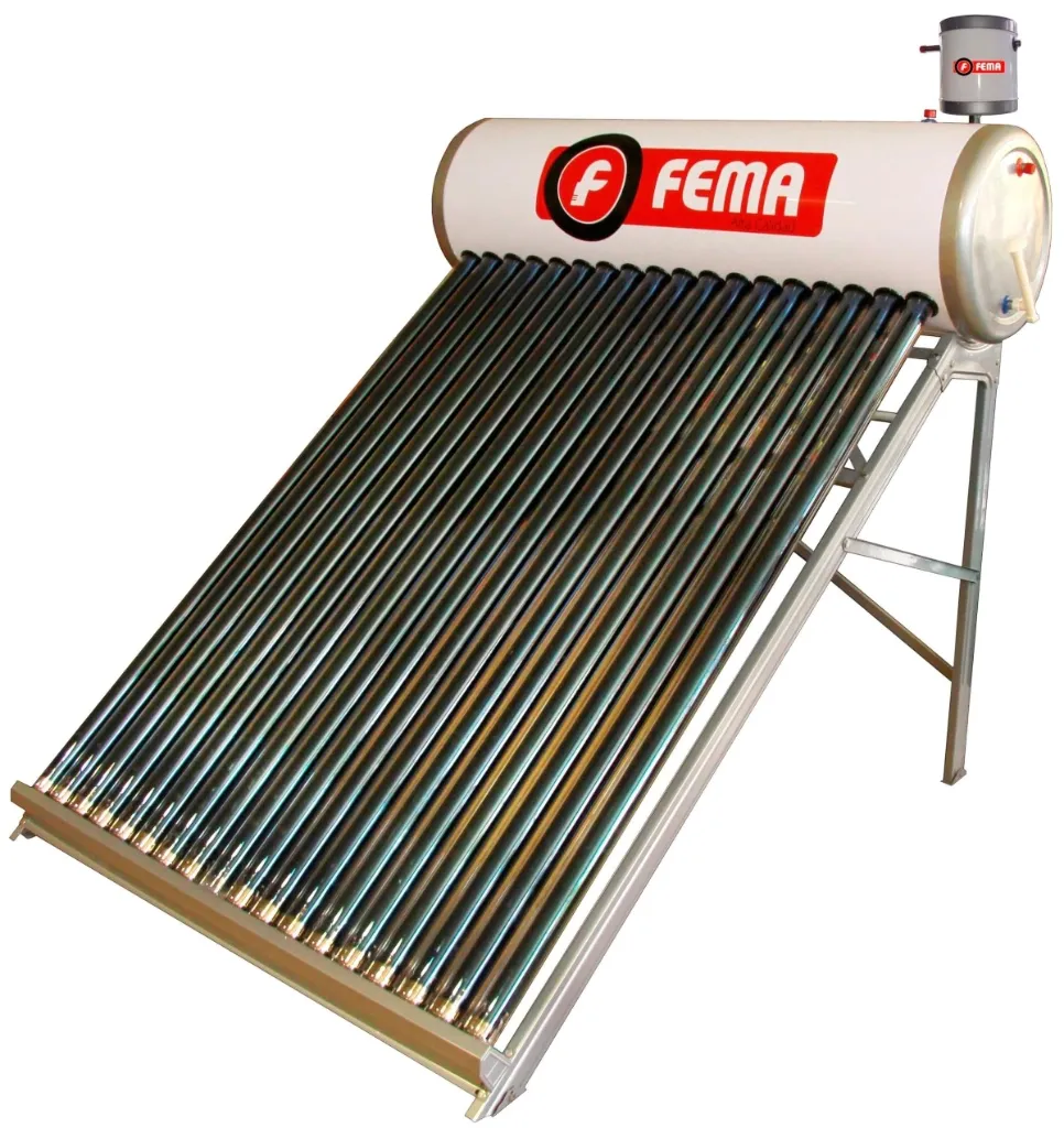Termotanque solar Fema 300 litros con tanque compensador