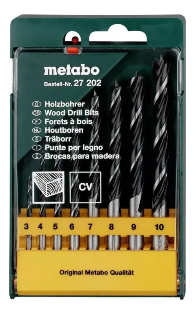 [RR6272020] Set De Mechas Para Madera - 8 Piezas - Metabo 6272020